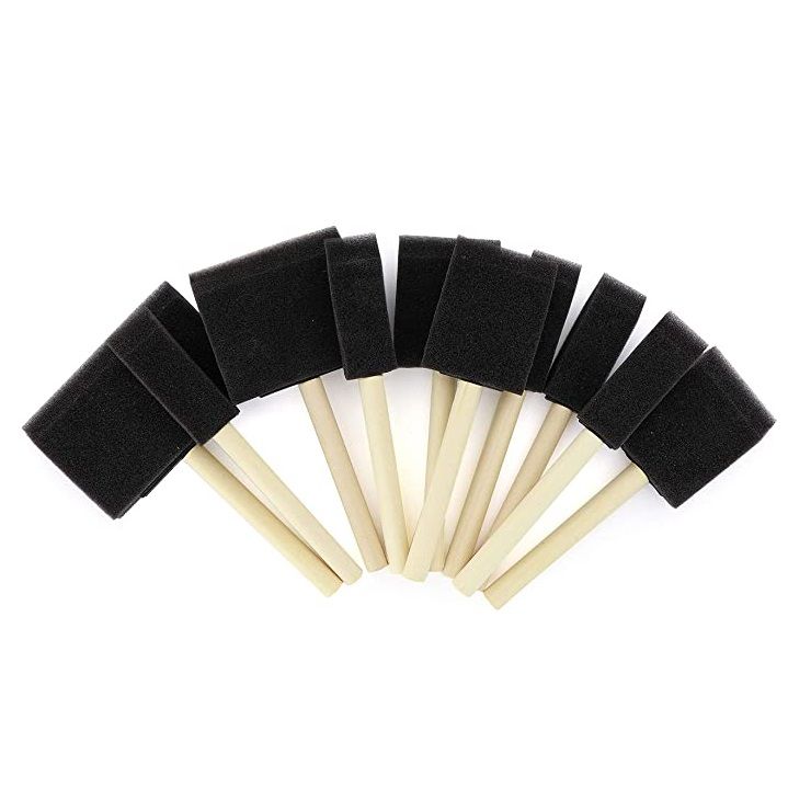Sponge Foam Tip Brushes - Pack of 10 Assorted Sizes