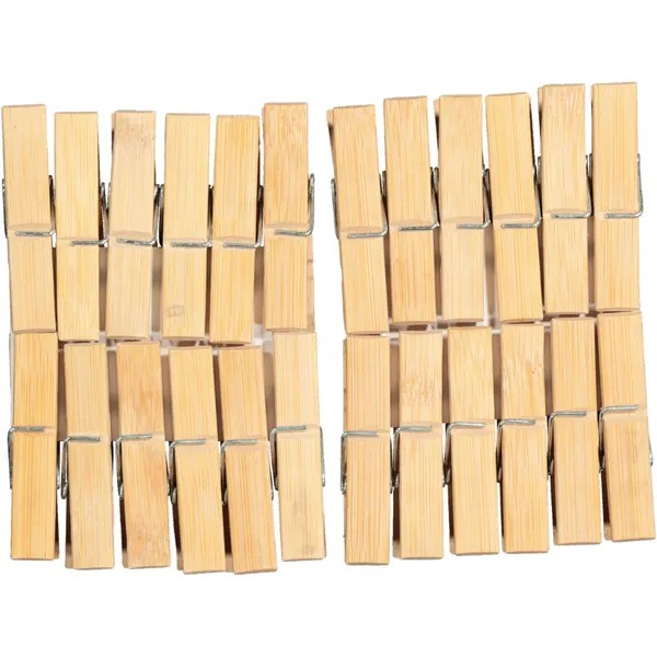24 Bamboo pegs