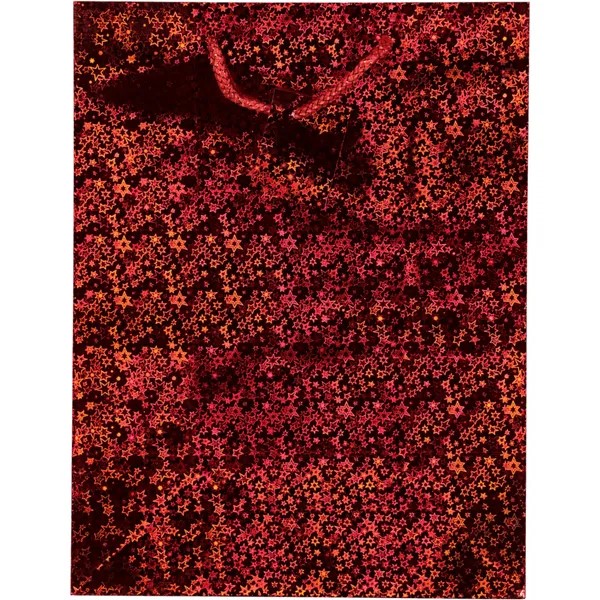 Large red foil gift bag