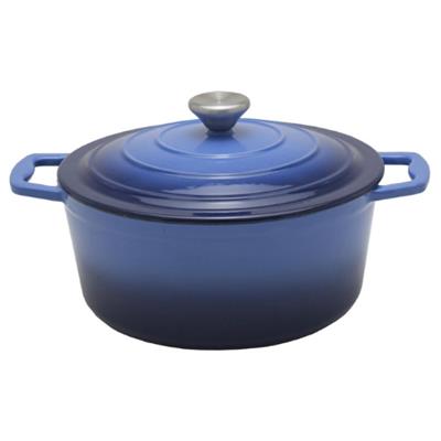 Aqua Casserole Cast Iron Round 4.8lt Blue 33.5cm