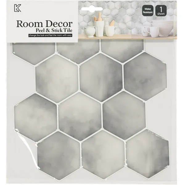 Grey hexagon tile